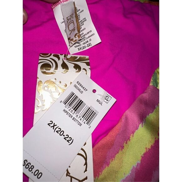 BECCA ETC Trendy Plus Size Awaken Shirred-Side Bikini Bottoms - Picture 5 of 5